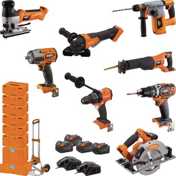 18-Volt-Maschinen-Komplett-Set 5,0 Ah 18-Volt-Maschinen-Komplett-Set 5,0 Ah