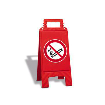 Verbotsschild, Rauchen verboten, Bodenaufsteller, Kunststoff, rot