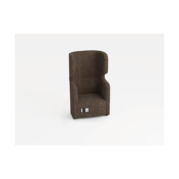 Sessel,1-Sitzer,schallabsorbierend,Stoff braungrau,HxBxT 1330x860x760mm