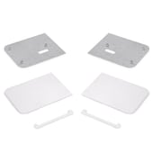 Emuca Set Unico Abdeckungen Einbau, Kunststoff, Weiß