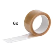 6er-Pack Packband transparent