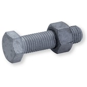 SB-Garnitur ISO4017/EN15048 (mit Mutter) 8.8 M10x25 feuerverzinkt