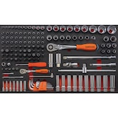 Hartschaumeinlage mit Steckschlüssel-Satz BFD+ 1/4