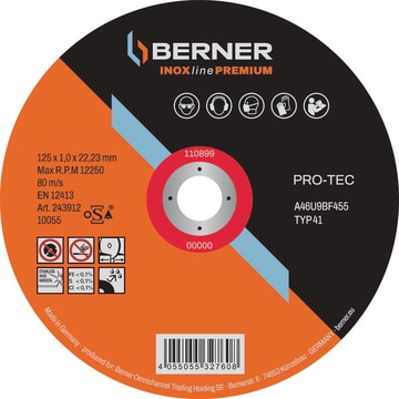 Trennscheibe INOXline PREMIUM Pro Tec 115 x 1,0 x 22 mm