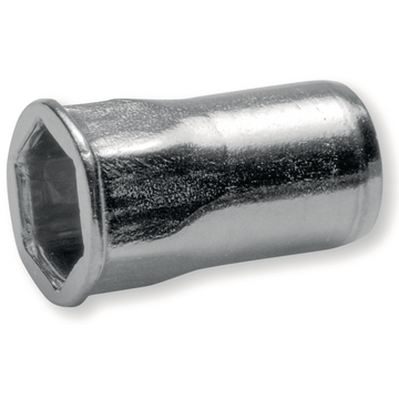 Sechskant-Blindnietmutter kleiner Senkkopf M8 (0,5-3 mm) Stahl verz.