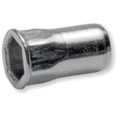 Sechskant-Blindnietmutter kleiner Senkkopf M4 (0,5-2 mm) Edelst.A2