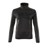 Fleecepullover Damen RV ACCELERATE Anthra./Schwarz XS