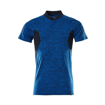 Polo-Shirt ACCELERATE Azurblau/Schw.Blau XL