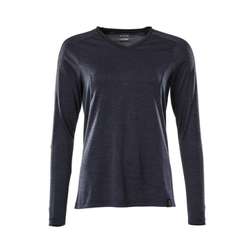 T-Shirt Damen, langarm ACCELERATE Schwarzblau XL