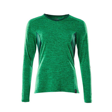 T-Shirt Damen, langarm ACCELERATE Grasgrün /Grün 5XL