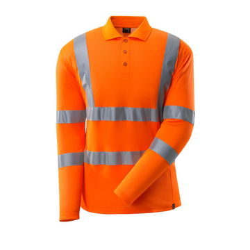 Polo-Shirt, Langarm SAFE CLASSIC W-Orange L