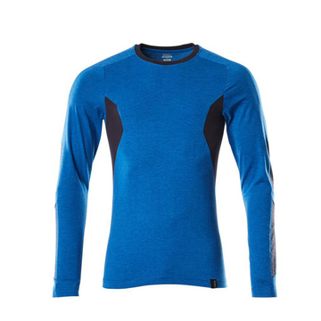 T-Shirt, Langarm ACCELERATE Azurblau/Schwarzblau 3XL