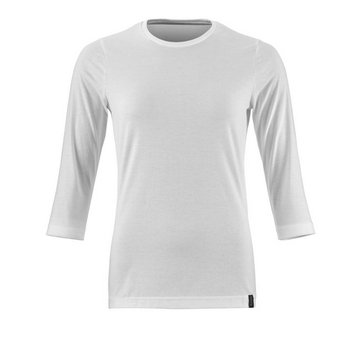 T-Shirt Damen, langarm CROSSOVER Weiß 3XL