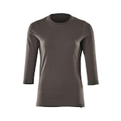 T-Shirt Damen, langarm CROSSOVER Dunkelanthrazit XS