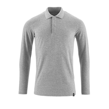 Polo-Shirt, Langarm CROSSOVER Graumel. XL