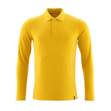 Polo-Shirt, Langarm CROSSOVER Currygelb 5XL
