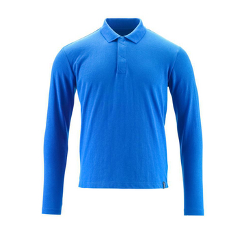 Polo-Shirt, Langarm CROSSOVER Azurblau L