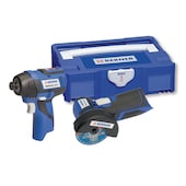 12V Akku-Winkelschleifer BACAG BL & Drehschlagschrauber im BC+