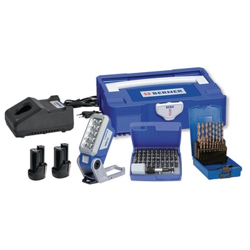 12V Akku-Starterset 2 Ah & Akku-Leuchte Bits & Bohrer im BC+