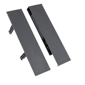 Emuca Satz Halter für Schubladenfront Vertex 178mm, Kunststoff, Grau