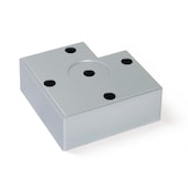 Möbelfuß, H. 30 mm, Kunststoff, Grau metallic, 20 St.