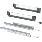 Außenschubkasten Vertex, mit Glaswange, Höhe 93 mm