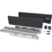 Emuca Vertex Schublade 40 kg Höhe 93 mm, Tiefe:350, Grau metallic, Stahl