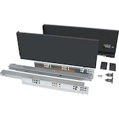 Emuca Vertex Schublade 40 kg Höhe 131 mm, Tiefe:450, Grau metallic, Stahl