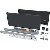 Emuca Vertex Schublade 40 kg Höhe 178 mm, Tiefe:400, Grau metallic, Stahl