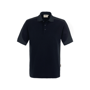 Polo-Shirt Mikralinar, schwarz/anthrazit, Gr. 3XL