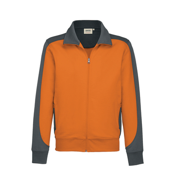 Sweat-Shirt-Jacke Mikralinar, orange/anthrazit, Gr. 3XL