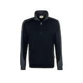 Zip-Sweat-Shirt Mikralinar, schwarz/anthrazit, Gr. S