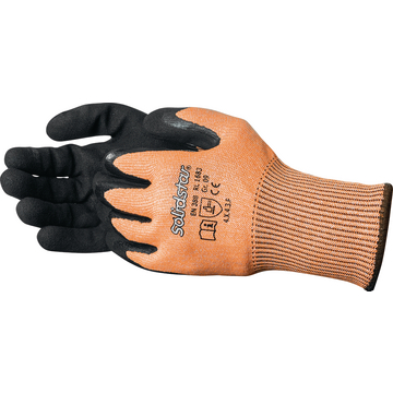 Schnittschutz-Handschuh Nitril gesandet, Klasse F, Größe 9, 12 Paar