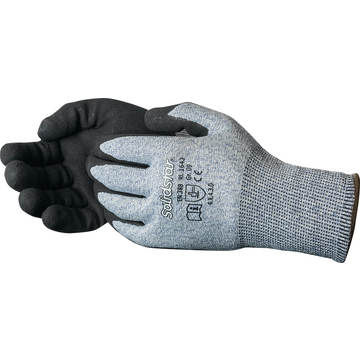 Schnittschutz-Handschuh Nitril gesandet, Klasse D, Größe 9, 12 Paar