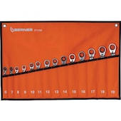 Gabel-/Ringratschen-Set 15° 6 - 19 mm, 14-teilig