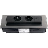 Mehrfach-Steckerleiste Backflip, Edelstahl, Stahl und Kunststoff