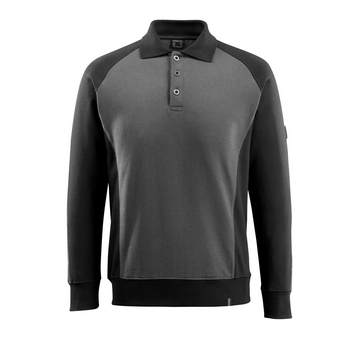 Polo-Sweatshirt UNIQUE Anthra./Schwarz 2XL