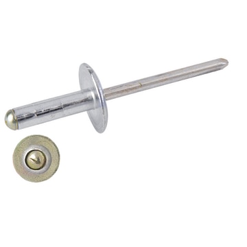 Mehrbereichs-Blindniete großer Flachkopf 12 mm 40x10 Alu/Stahl