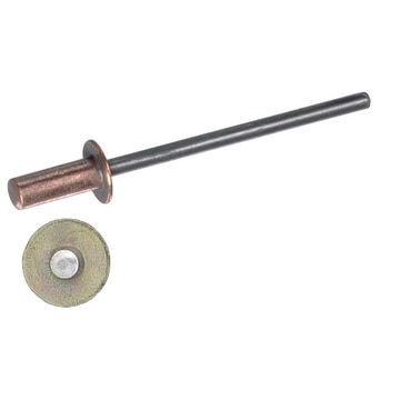 Dicht-Blindniete Flachrundkopf 3,2x8 Kupfer/Edelstahl A2