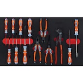 Hartschaumeinlage mit Schr.dr. und Zangen-Satz XXL