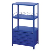 Modul Schubladen 5-fach mit Chemie Oberteil 1000x542,5x364 mm, blau