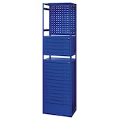 Regalturm Schubladen 18-fach mit Lochplatte 2000x542,5x364 mm, blau