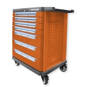 Werkstattwagen Revolution orange, 7 Schubladen