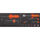 Hartschaumeinlage mit Steckschl.Satz 1/4