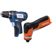 Akkubohrschrauber BACD-1 & Akku 90° Geradschleifer BACDG BL, 12 V, BC+