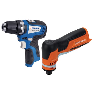 Akkuschrauber BACD-1 BL & Akku 90° Geradschleifer BACDG BL, 12 V, BC+