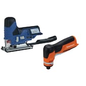 Akku Stichsäge BACJS & Akku 90° Geradschleifer BACDG BL, 12 V, BC+