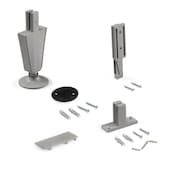 Beschlagset für die L-Montage steingrau