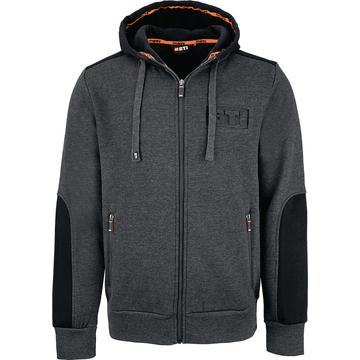 Sweatshirt-Jacke mit Kapuze BTI, anthrazit/schwarz