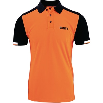 BTI Polo-Shirt Herren, orange, Gr. S (fällt klein aus)